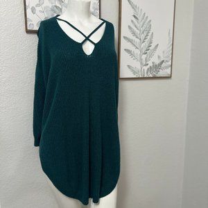 Express Green/Blue Knit Top
